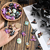 SUNNYCLUE 54Pcs 9 Styles Halloween Opaque Resin Decoden Cabochons RESI-SC0005-71A-3