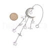 Hollow Moon Alloy Hanging Ornaments HJEW-TA00200-3