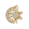 Brass Micro Pave Cubic Zirconia Pendants KK-R230-10G-1