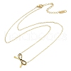 Ion Plating(IP) Golden Tone 304 Stainless Steel Enamel Bowknot Pendant Necklaces for Women NJEW-K276-07G-03-3