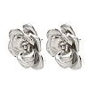 Brass Stud Earrings EJEW-S277-08P-B-4