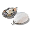 Baroque Natural Freshwater Shell Polymer Clay Rhinestone Big Pendants BSHE-P033-15A-3