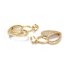 Brass Micro Pave Clear Cubic Zirconia Pendants ZIRC-L100-126G-3
