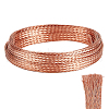 4M Flat Bare Copper Braided Cable Wire KK-WH0054-80C-1