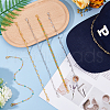 6Pcs Brass & 304 Stainless Steel Link Baseball Cap Chain AJEW-HS00002-5