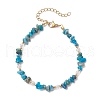 Natural Obsidian Chip Beaded Bracelets for Women BJEW-JB11742-09-2