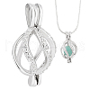   1Pc Rhodium Plated 925 Sterling Silver Rhinestone Pendants STER-PH0002-14-1