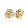 Brass Micro Pave Clear Cubic Zirconia Pendants KK-Z041-01G-G-2