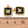 304 Stainless Steel Enamel Pendants STAS-U061-37G-A02-3