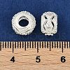 Brass Micro Pave Cubic Zirconia European Beads KK-I719-19S-3