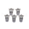 Tibetan Style Alloy European Beads Rhinestone Settings TIBE-S314-104AS-RS-2