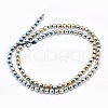 Electroplate Non-magnetic Synthetic Hematite Beads Strands G-L486-E-19-3