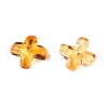 Transparent Spray Painted Glass Beads GLAA-R211-06-C07-2