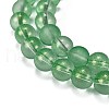 Frosted Transparent Glass Bead Strands GLAA-P065-8mm-04-4