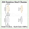 SUNNYCLUE 300Pcs 2 Styles 304 & 316 Surgical Stainless Steel Charms STAS-SC0006-85-2