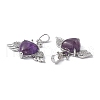 Natural Amethyst Pendants G-P492-02P-03-3