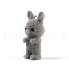 Flocking Resin Cute Bunny Pendants MACR-P043-J01-2