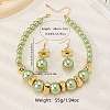 Acrylic Pearl Round Beaded Necklaces & Dangle Earrings Sets FS-WG675D0-01-6