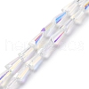 Transparent Electroplate Glass Beads Strands EGLA-H107-02A-AB01-1