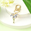 Alloy Enamel Flower Pendant Decorations HJEW-YW00023-01-1