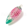 Natural Brazilian Agate Pendants PALLOY-JF01524-03-4
