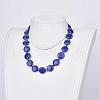 Natural Lapis Lazuli Beaded Necklaces NJEW-JN01938-01-4