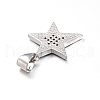 Brass Micro Pave Clear Cubic Zirconia Pendants X-ZIRC-L085-85P-2