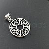Retro Punk Hip-hop Unisex Dara Knot Stainless Steel Pendant Necklaces IL4497-2