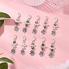 Tibetan Style Alloy & Glass Angel Pendant Decorations HJEW-JM03165-02-1