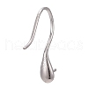 Rhodium Plated 925 Sterling Silver Earring Hooks STER-E041-14P-3
