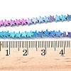 Gradient Color Electroplated Synthetic Non-magnetic Hematite Beads Strands G-A263-F01-04-4