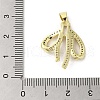 Rack Plating Brass Micro Pave Cubic Zirconia Pendants KK-C052-19A-G-3