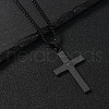 Religion Cross 201 Stainless Steel Pendant Necklaces WG7EF33-03-1