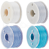 SUNNYCLUE 4 Rolls 4 Colors Special Coated Polyester Beading Threads for Seed Beads OCOR-SC0001-08A-1
