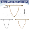 Gorgecraft 2Pcs 2 Colors Brass Hanging Chain Brooches FIND-GF0006-86-2