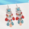Alloy & Acrylic & Rhinestone Chandelier Earrings for Women EJEW-G426-03P-02-3