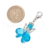 Angel Glass Pendant Decorations HJEW-MZ00260-05-3