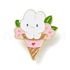 Zinc Alloy Animal Ice Cream Enamel Pin Brooch JEWB-M036-01A-G-1
