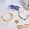 SUNNYCLUE 2Pcs 2 Colors 304 Stainless Steel Grooved Cuff Bangles BJEW-SC0001-15-3