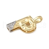 Brass Micro Pave Cubic Zirconia Pendants KK-B126-02G-P-2