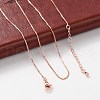 Brass Box Chain Necklaces for Women NJEW-D302-41RG-1