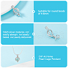   1Pc Rhodium Plated 925 Sterling Silver Rhinestone Pendants STER-PH0002-14-4