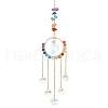Glass Heart/Star/Moon Pendant Decoration HJEW-JM01209-1