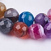 Natural Agate Beads Strands G-H1593-8mm-6-3