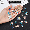 SUPERFINDINGS 48Pcs 12 Style Alloy Enamel Pendants PALLOY-FH0001-78-4