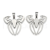 Tarnish Resistant Boy Jewelry Original Color 201 Stainless Steel Halloween Spider Blank Pendants STAS-I032-221-1