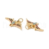 Rack Plating Brass Micro Pave Colorful Cubic Zirconia Pendants ZIRC-C040-48F-G-3