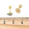 304 Stainless Steel Stud Enamel Earrings EJEW-Q028-04B-G-3