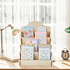 4 Tier Wooden Greeting Card Display Stand ODIS-WH0022-31-4