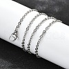 Non-Tarnish 304 Stainless Steel Cable Chain Necklaces X-NJEW-K090-01P-3